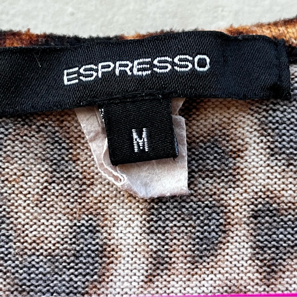 Espresso Cheetah Animal Print V-neck Short Sleeve Maxi - Size Medium - Picture 5 of 5